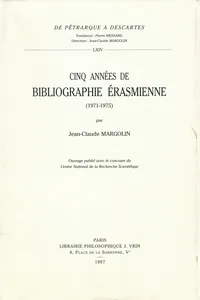 Cinq années de bibliographie érasmienne_cover