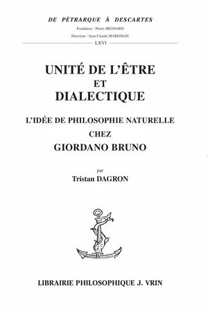 Unité de l’être et dialectique