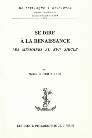 Se dire à la Renaissance