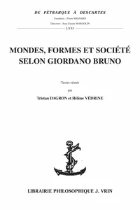 Mondes, formes et société selon Giordano Bruno_cover