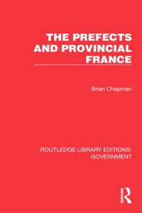 The Prefects and Provincial France_cover