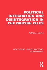 Political Integration and Disintegration in the British Isles_cover