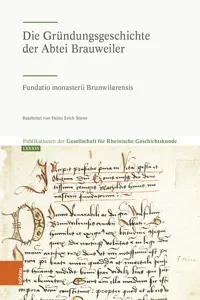 Die Gründungsgeschichte der Abtei Brauweiler_cover