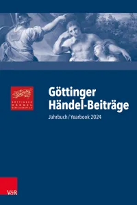 Göttinger Händel-Beiträge, Band 25_cover