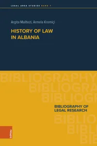 History of Law in Albania_cover