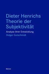 Dieter Henrichs Theorie der Subjektivität_cover