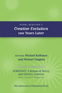 Henri Bergson’s Creative Evolution 100 Years Later_cover