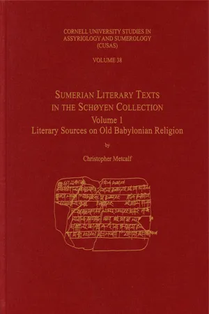 Sumerian Literary Texts in the Schøyen Collection