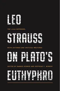 Leo Strauss on Plato's Euthyphro_cover