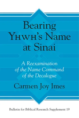 Bearing Yhwh's Name at Sinai