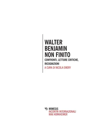 Walter Benjamin non finito