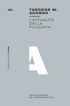 L'attualità della filosofia