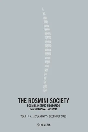 The Rosmini Society N. 1-2 / January-December 2020