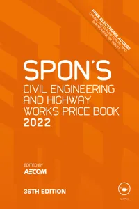 Spon's Civil Engineering and Highway Works Price Book 2022_cover