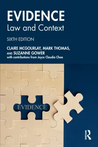 Evidence: Law and Context_cover