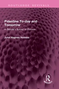 Palestine To-day and Tomorrow_cover