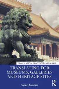 Translating for Museums, Galleries and Heritage Sites_cover