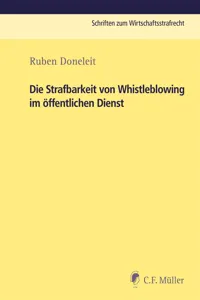 Die Strafbarkeit von Whistleblowing im öffentlichen Dienst_cover