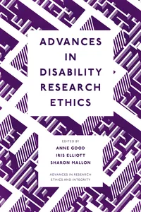 Advances in Disability Research Ethics_cover