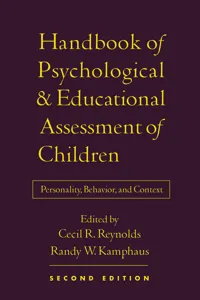 Handbook of Psychological and Educational Assessment of Children_cover