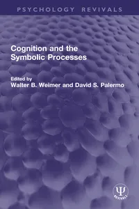 Cognition and the Symbolic Processes_cover