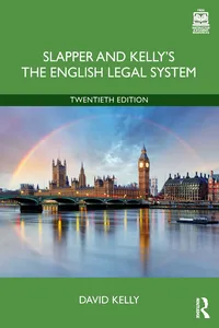 Slapper and Kelly's The English Legal System_cover