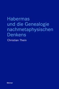 Habermas und die Genealogie nachmetaphysischen Denkens_cover