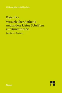 Versuch über Ästhetik und andere kleine Schriften zur Kunsttheorie_cover