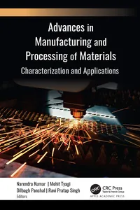 Advances in Manufacturing and Processing of Materials_cover