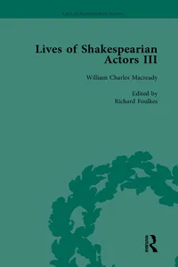 Lives of Shakespearian Actors, Part III, Volume 3_cover