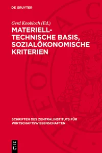 Materiell-technische Basis, sozialökonomische Kriterien_cover