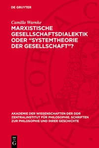 Marxistische Gesellschaftsdialektik oder "Systemtheorie der Gesellschaft"?_cover