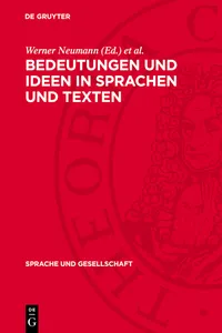 Bedeutungen und Ideen in Sprachen und Texten_cover