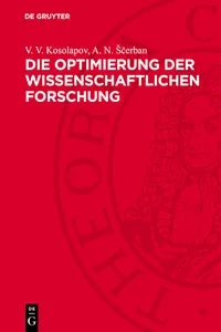 Die Optimierung der wissenschaftlichen Forschung_cover