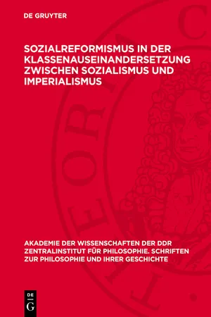 Sozialreformismus in der Klassenauseinandersetzung zwischen Sozialismus und Imperialismus