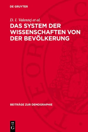 Das System der Wissenschaften von der Bevölkerung