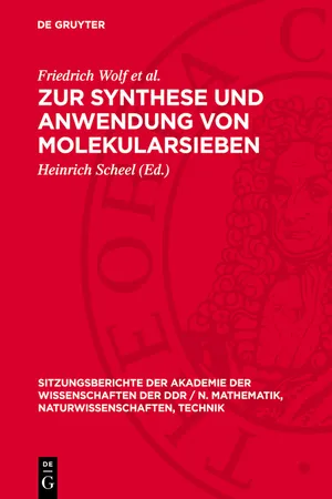 Zur Synthese und Anwendung von Molekularsieben