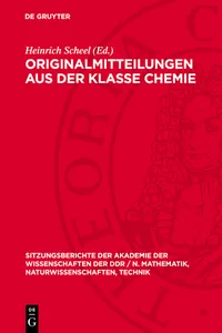 Originalmitteilungen aus der Klasse Chemie_cover