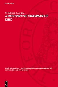 A Descriptive Grammar of Igbo_cover