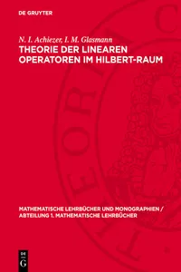 Theorie der linearen Operatoren im Hilbert-Raum_cover