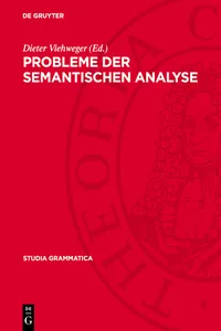 Probleme der semantischen Analyse_cover