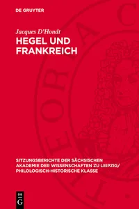 Hegel und Frankreich_cover
