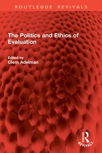 The Politics and Ethics of Evaluation_cover