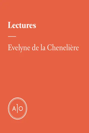 Les lectures d'Evelyne de la Chenelière