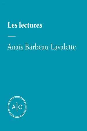 Les lectures d'Anaïs Barbeau-Lavalette