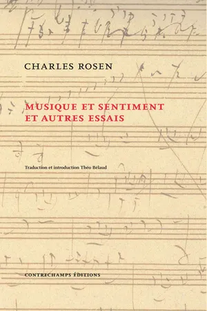 Musique et sentiment et autres essais