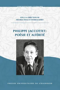 Philippe Jaccottet : poésie et altérité_cover