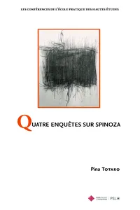 Quatre enquêtes sur Spinoza_cover