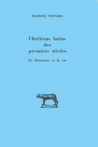 Chrétiens latins des premiers siècles_cover