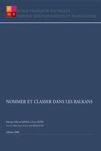 Nommer et classer dans les Balkans_cover